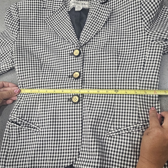 Christian Dior Plaid Print Blazer. - Picture 10 of 10